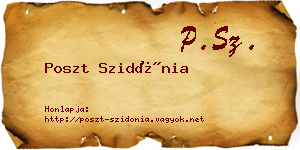 Poszt Szidónia névjegykártya
